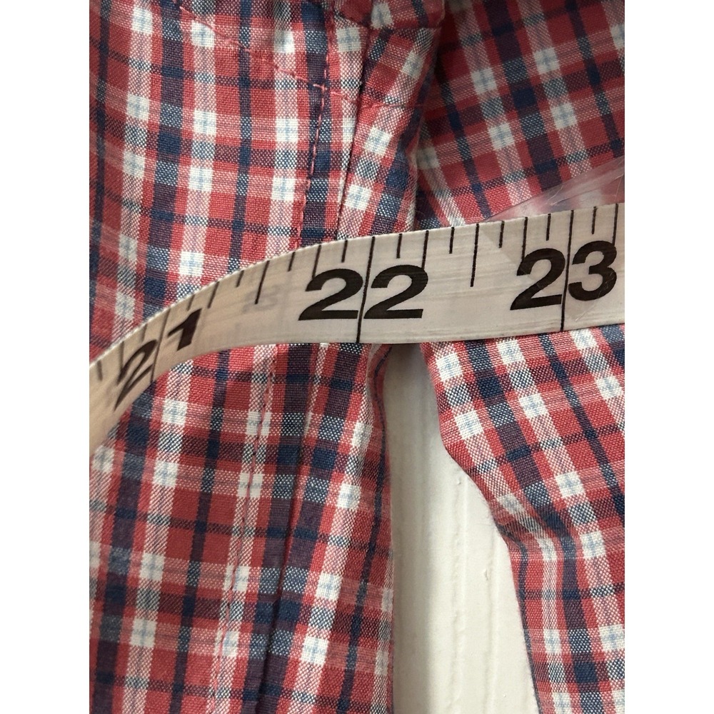 Men's Vineyard Vines Whale Red/Wht/Bl Plaid Long Sleeve Button Down Shirt Size M - Picture 6 of 6
